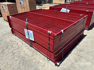 Quantity of (30) 8 ft x 6 ft Powder Coated Site Fence (Unused)