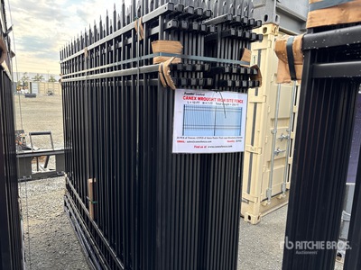 Quantity of (20) 10 ft x 7 ft Powder Coated Wrought Iron Schermen (Unused)