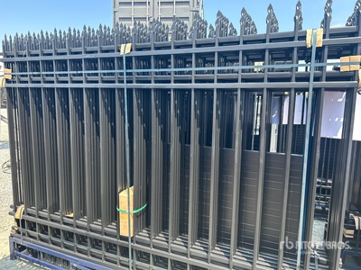 Quantity of (20) 7 ft x 10 ft Powder Coated Wrought Iron Fencing (Unused)