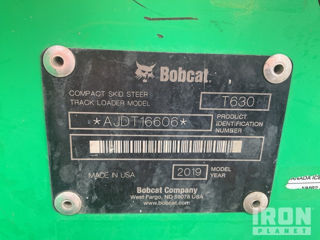MINI CARGADOR SOBRE ORUGAS 2019 BOBCAT T630