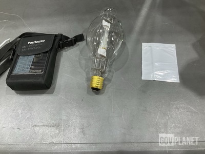 (1) Thickness Gage, (9) Light Bulbs, (6) Clear Sleaves & Assorted Items