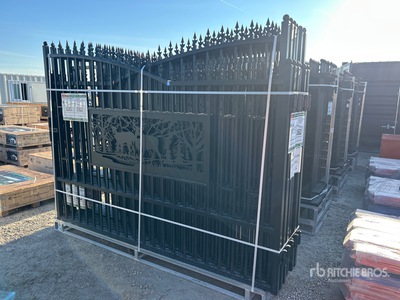 Quantity of (6) 2025 KJ K0720-6 20 ft x 7 ft Wrought Iron Bi-Parting Cancello (Unused)