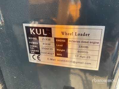 2025 KUL ZL936 Wiellader (Unused)