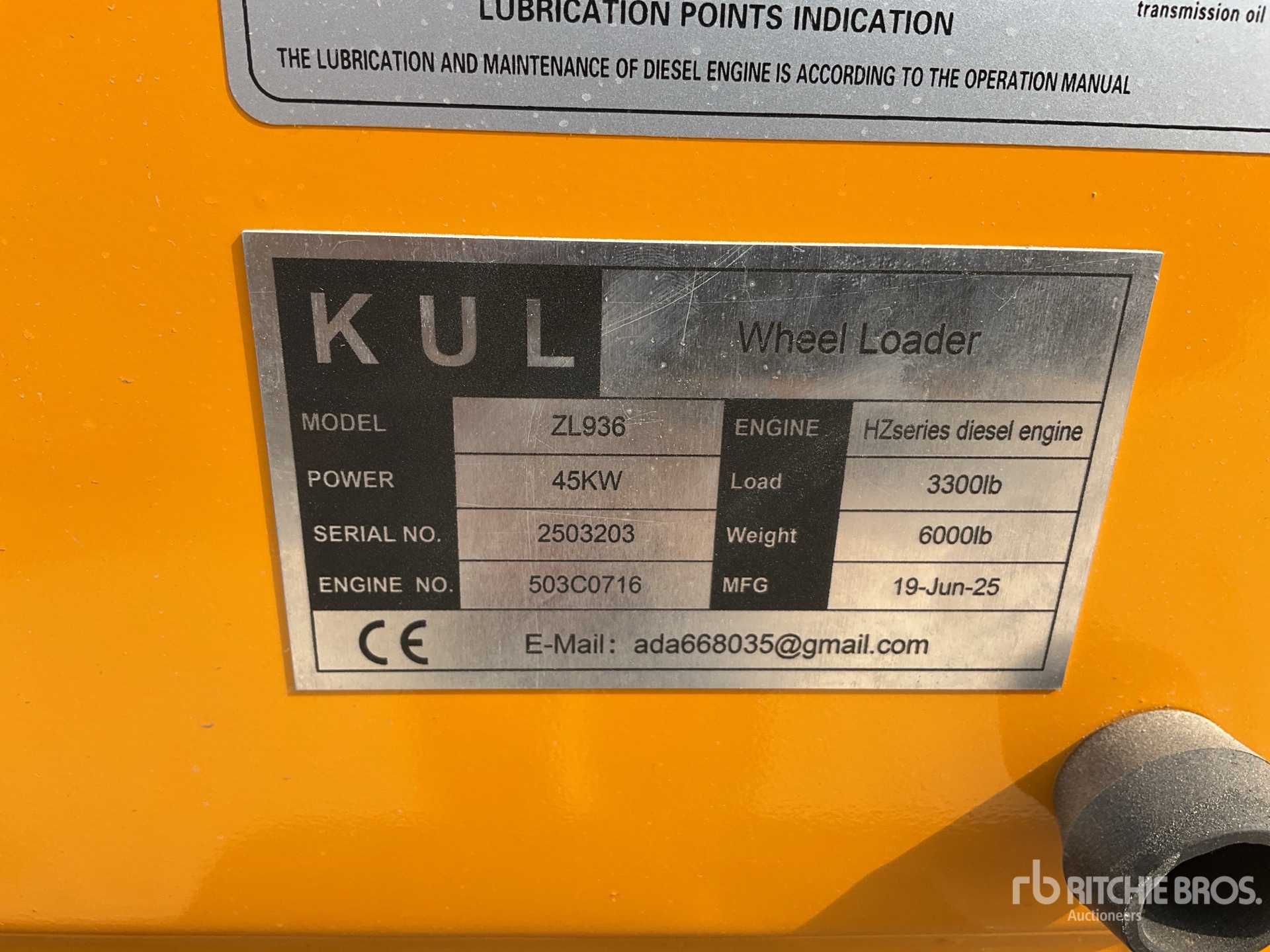 2025 KUL ZL936 Wheel Loader (Unused)