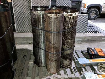 Quantity of (8) 45 in Slotted Grader Shells
