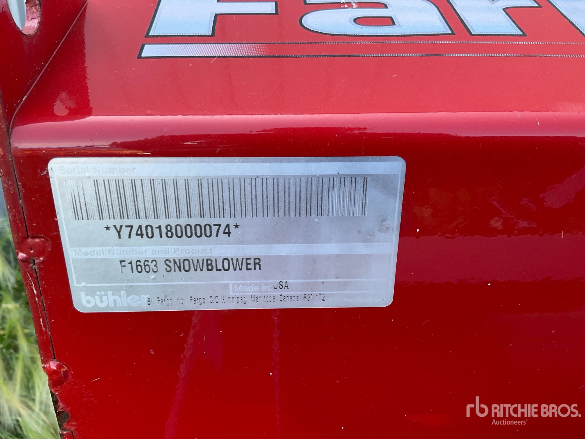 Farm King 740 Turbina da neve