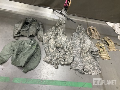 (4) Jackets, (4) Hydration Carriers, (4) Poncho Liners & Assorted Items