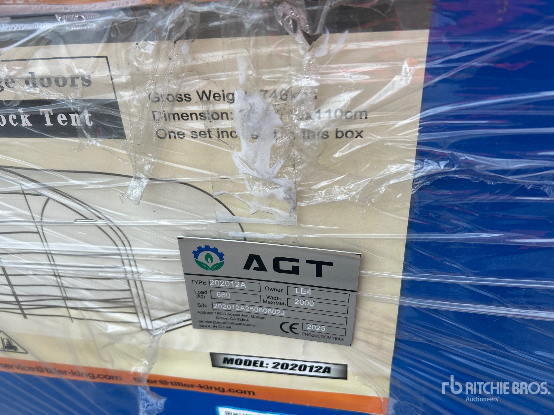 2025 AGT 202012A 18 ft x 18 ft Storage Building (Unused)