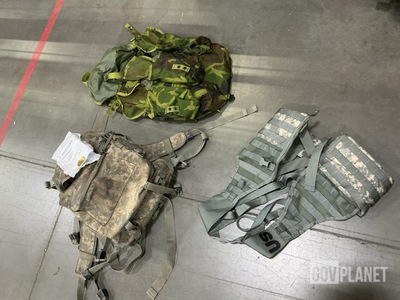 (40) Load Carriers, (5) Assault Packs, (30) Suspenders & Assorted Items