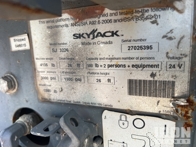 ELEVADOR TIJERA SKYJACK SJIII3226