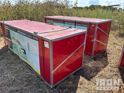Quantity of (2) Crates of Hills Industrial Heavy Duty Shelter 50 ft x 80 ft Storage Building (Unused)