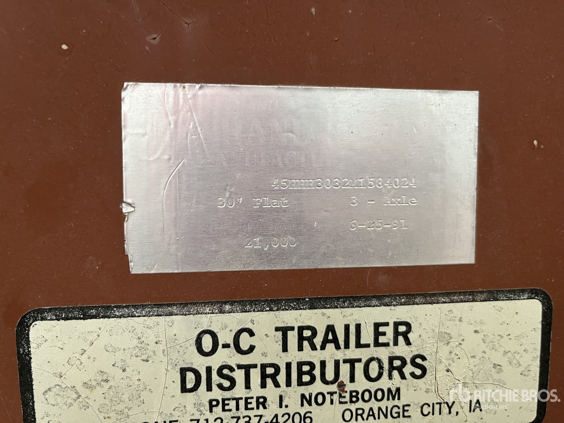 1991 Top Hand Trailer Mfg 30 ft Gooseneck Pritsche Anhänger