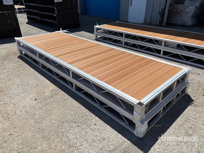 Quantity of (2) 2024 BYT BDF412 4 ft x 12 ft Aluminum Boat Dock Section Kit (Unused)