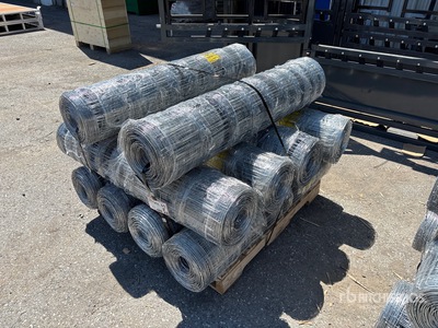 Quantity of (10) 2024 BYT FFC762 330 ft x 4 ft Galvanized Fencing (Unused)
