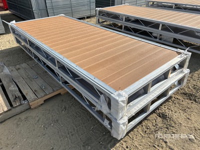 Quantity of (2) 2025 BYT BDF410 4 ft x 10 ft Aluminum Boat Dock Section Kit (Unused)