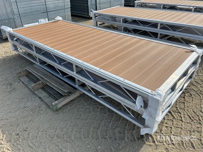 Quantity of (2) 2025 BYT BDF410 4 ft x 10 ft Aluminum Boat Dock Section Kit (Unused)