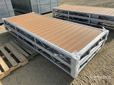 Quantity of (2) 2025 BYT BDF410 4 ft x 10 ft Aluminum Boat Dock Section Kit (Unused)