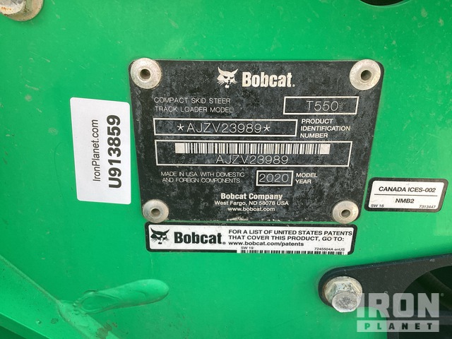 MINI CARGADOR SOBRE ORUGAS 2020 BOBCAT T550