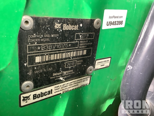 MINI CARGADOR SOBRE RUEDAS 2018 BOBCAT S70