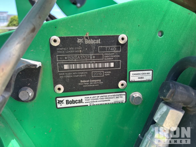 MINI CARGADOR SOBRE ORUGAS 2019 BOBCAT T740