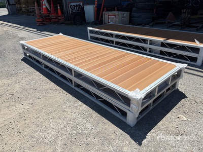 Quantity of (2) 2024 BYT BDF412 4 ft x 12 ft Aluminum Boat Dock Section Kit (Unused)