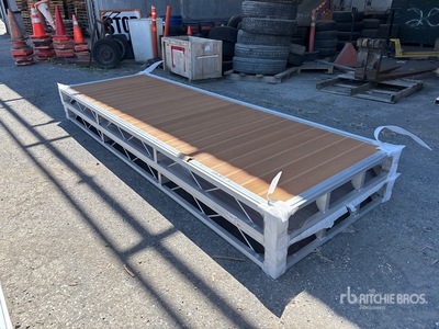 Quantity of (2) 2024 BYT BDF412 4 ft x 12 ft Aluminum Boat Dock Section Kit (Unused)