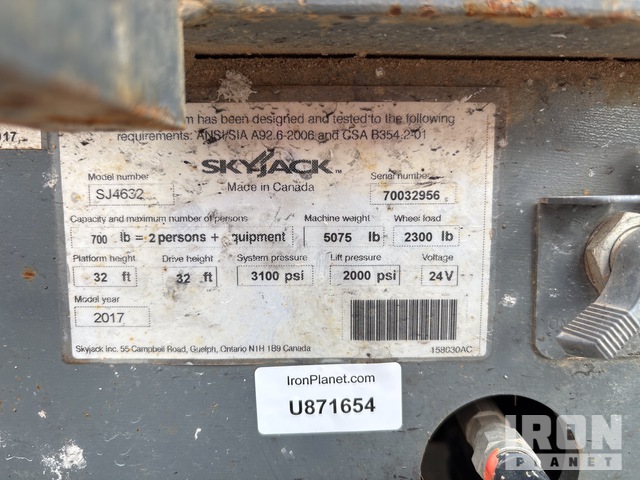 ELEVADOR TIJERA 2017 SKYJACK SJIII4632