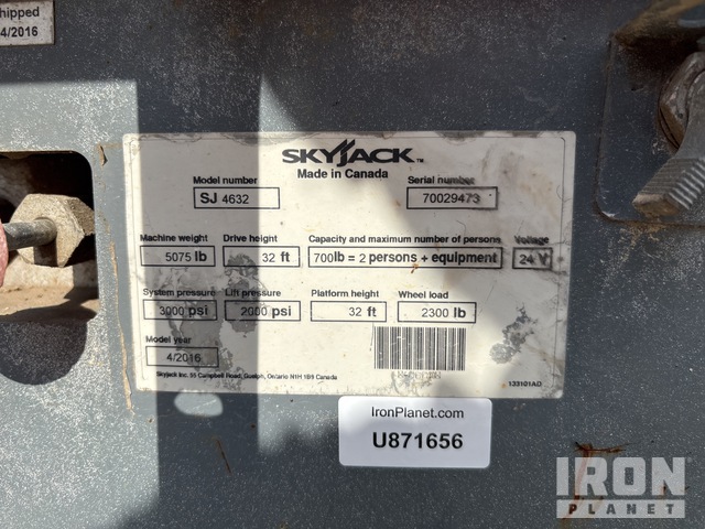 ELEVADOR TIJERA 2016 SKYJACK SJIII4632