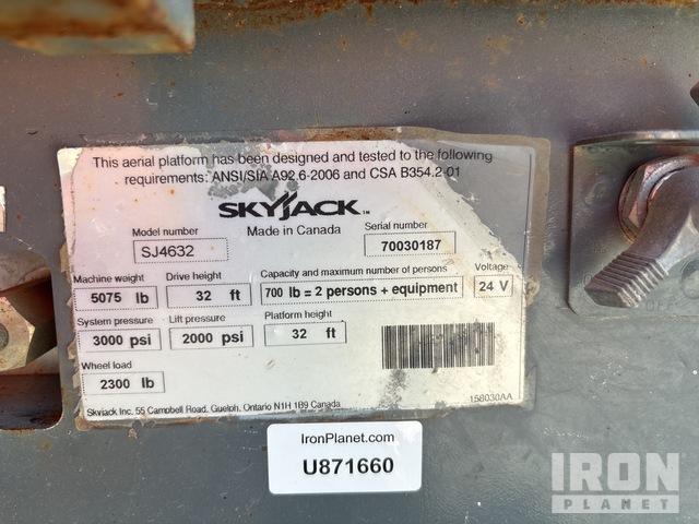 ELEVADOR TIJERA 2016 SKYJACK SJIII4632