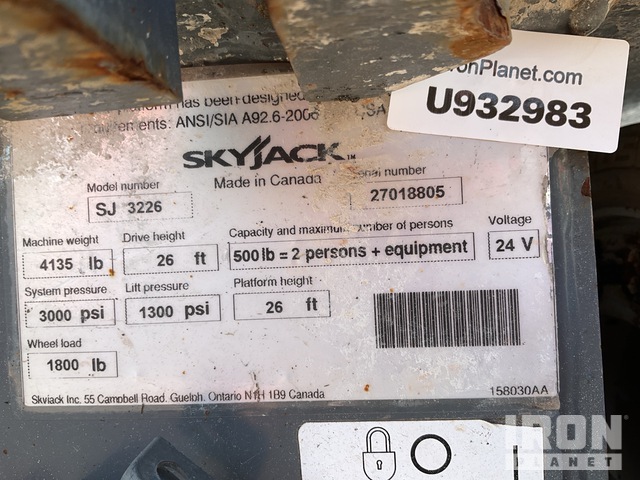 ELEVADOR TIJERA 2014 SKYJACK SJIII3226