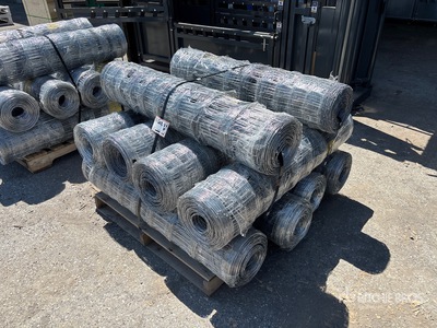Quantity of (10) 2024 BYT FFC762 330 ft x 4 ft Galvanized Fencing (Unused)