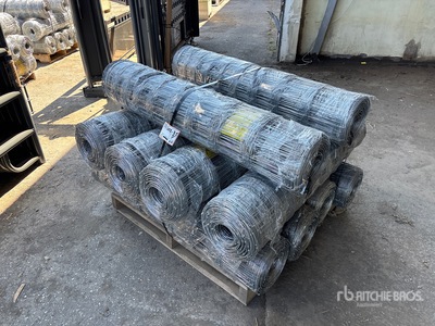 Quantity of (10) 2024 BYT FFC762 330 ft x 4 ft Galvanized Fencing (Unused)
