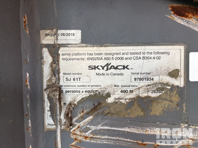 ELEVADOR TELESCóPICO 2016 SKYJACK 4WD SJ61T