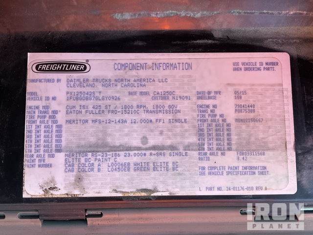 CAMIóN 2016 FREIGHTLINER