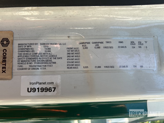 CAMIóN 2016 FREIGHTLINER