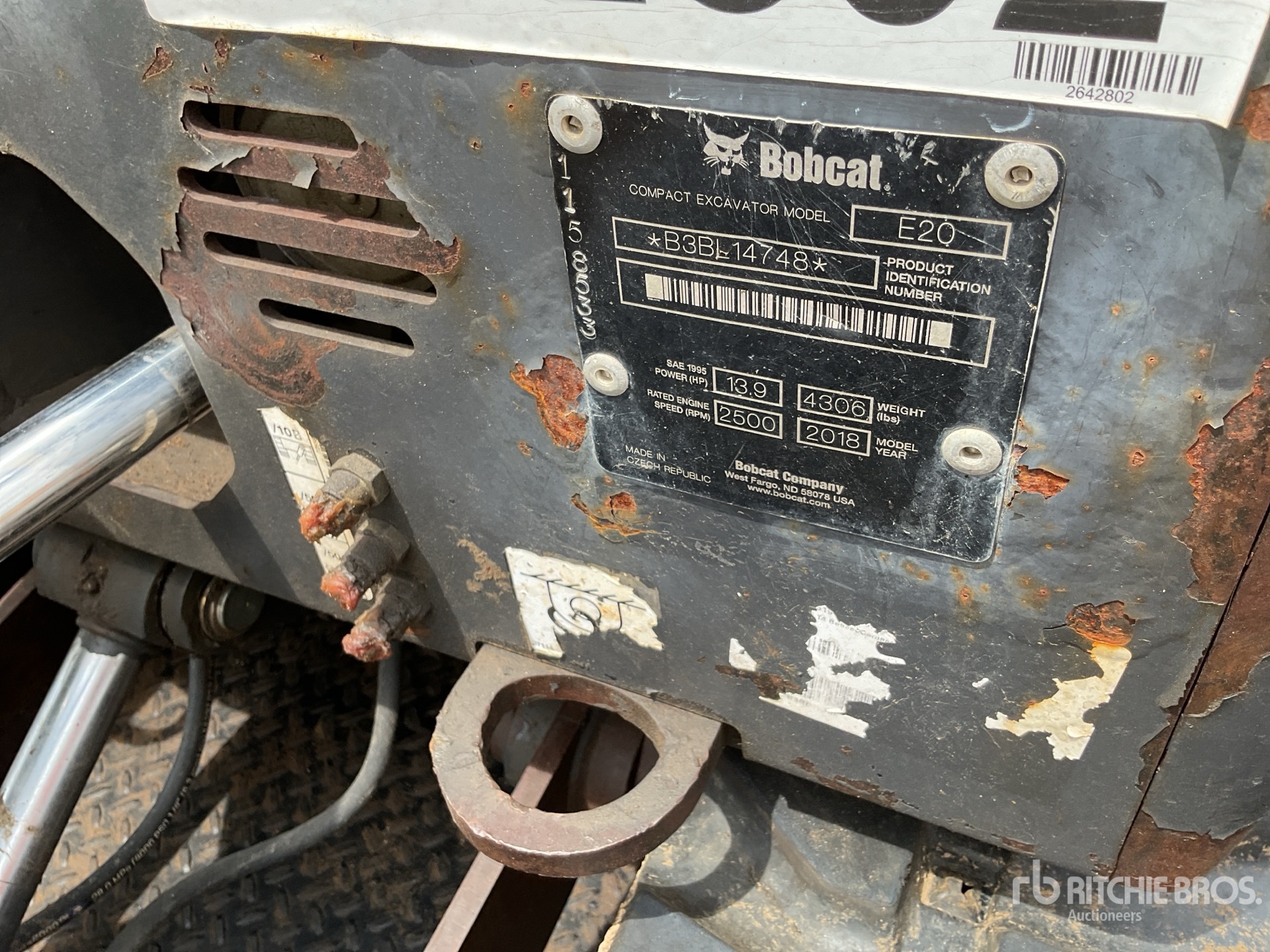 EXCAVADORA 2018 BOBCAT E20
