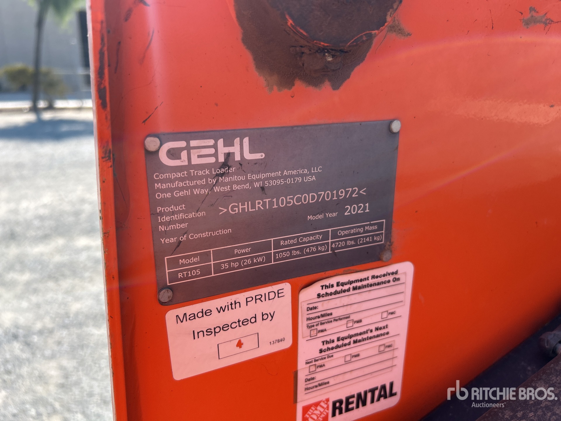 2021 Gehl RT105 Compact Track Loader