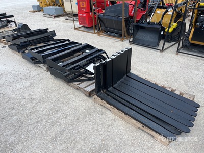 2025 Mower King SA Qty of 8 Skid Steer Forks (Unused)