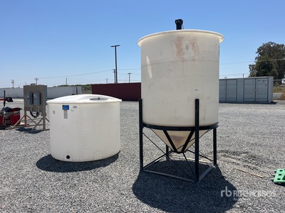 Quantity of (2) 1000 gal Poly Tank