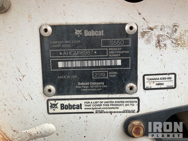 MINI CARGADOR SOBRE RUEDAS 2019 BOBCAT S550