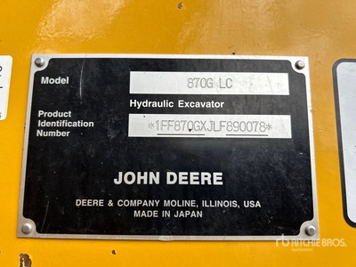 2020 John Deere 870G LC Tracked Excavator