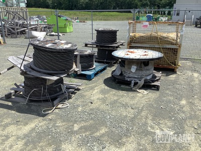 (6) Spools of Wire Rope & (1) Crate of Fiber Rope