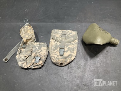 (79) Entrenching Carriers, (24) Canteen Pouches (317) Canteens & Assorted Items