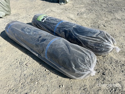 Quantity of (2) 19.68 ft X 98.4 ft Black Outdoor Patio Fabric Screen Cover Sunscreen Net With Metal Grommets Divers  (Unused)