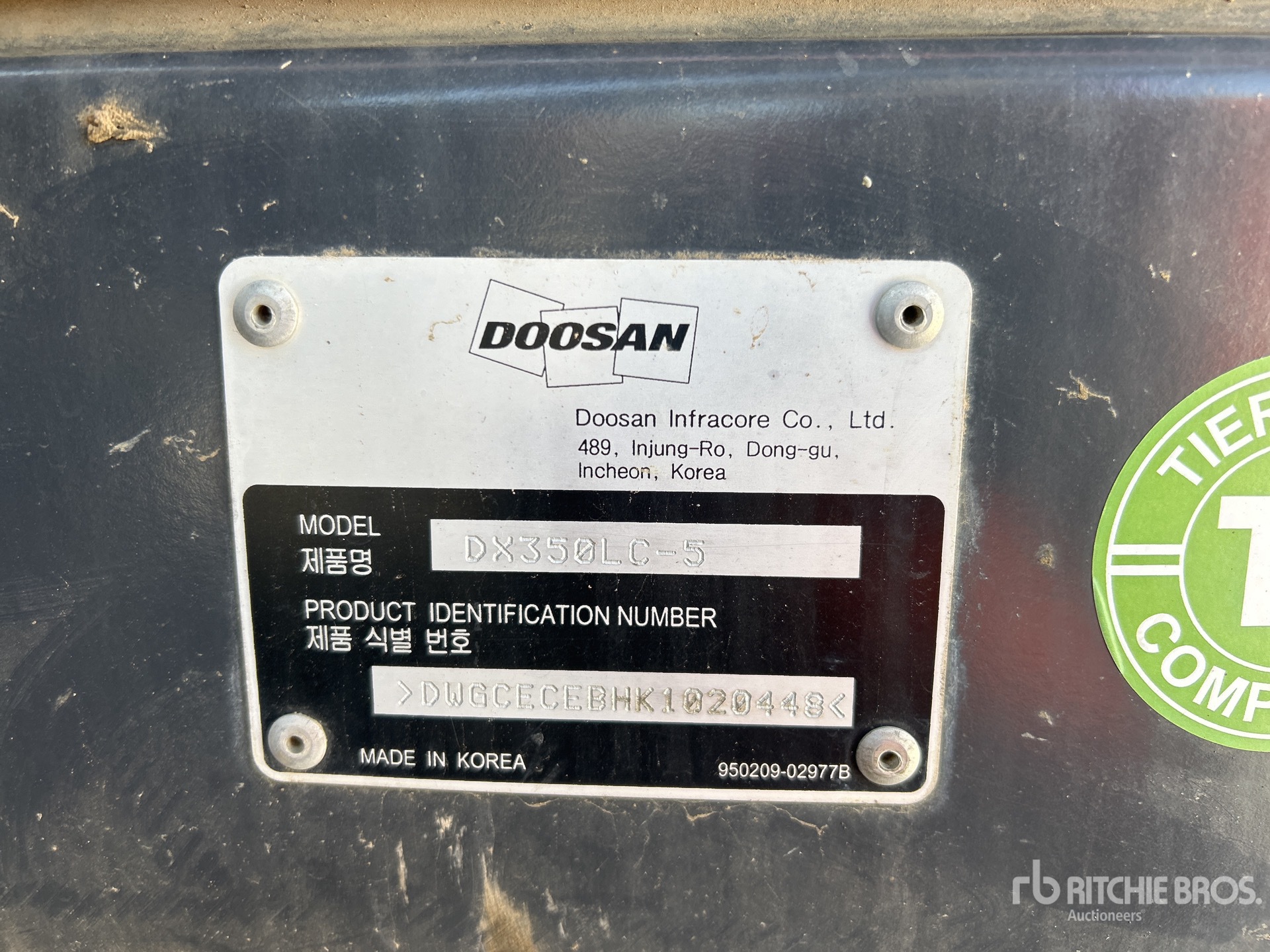 Doosan DX350LC-5 Excavatrice sur chenilles