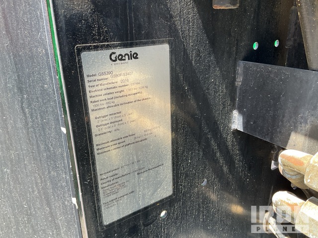 ELEVADOR TIJERA 2016 GENIE GS5390