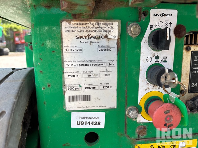 ELEVADOR TIJERA 2016 SKYJACK SJIII3219