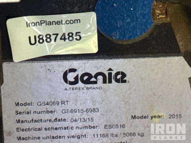 ELEVADOR TIJERA 2015 GENIE GS4069RT