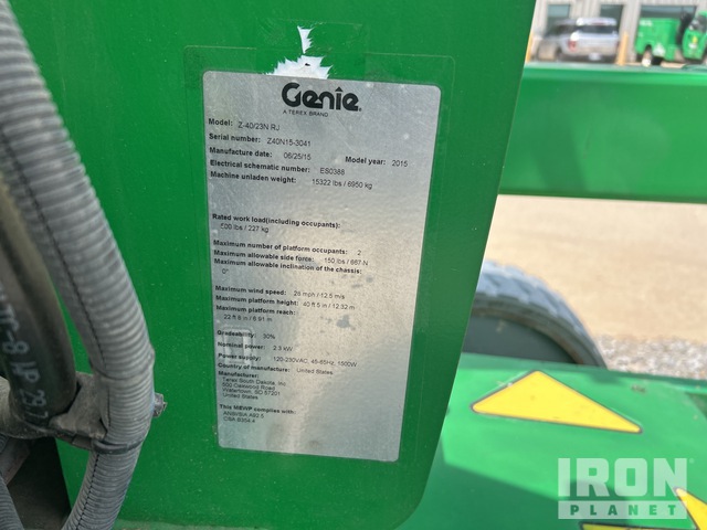 ELEVADOR ARTICULADO 2015 GENIE Z4023NRJ