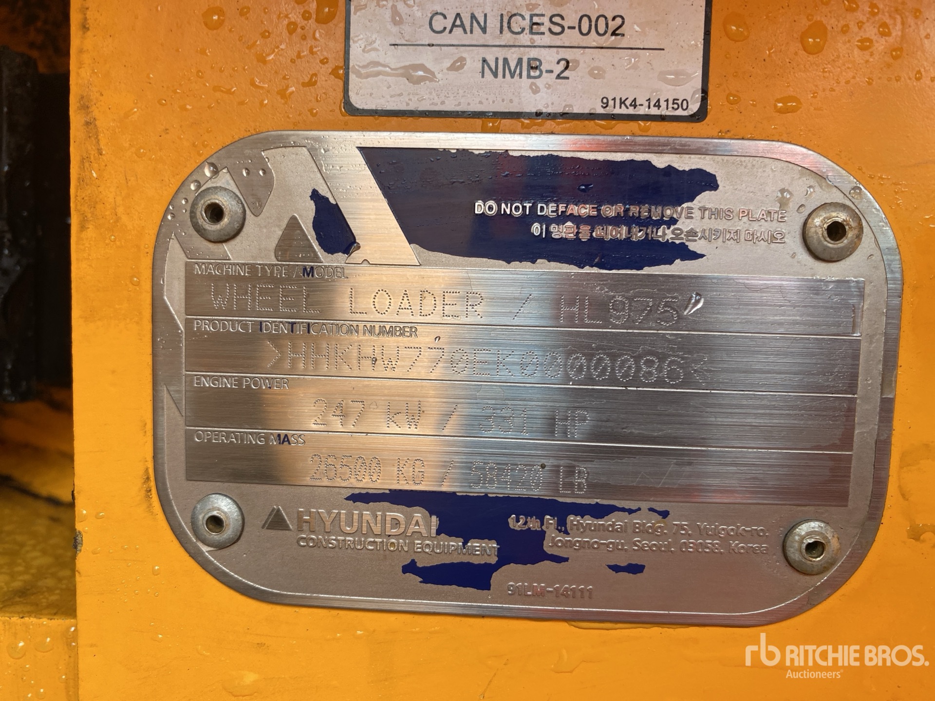 2019 Hyundai HL975 Wheel Loader